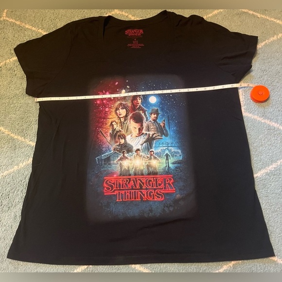 Unisex Stranger Things Tee | Black & Colorful Design | Size 4 Plus​ - Picture 3 of 5